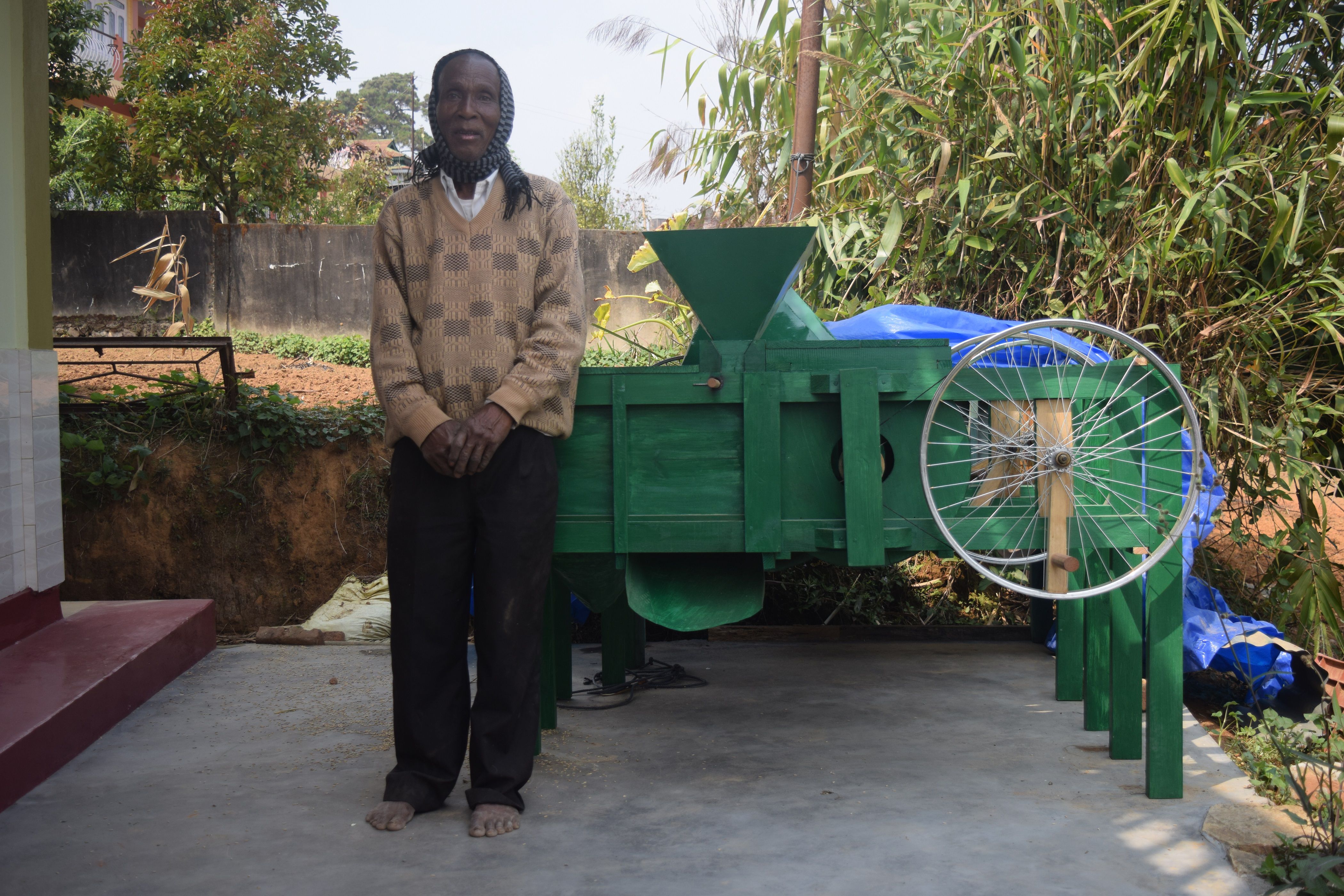 Hosterwell Lapasam- Not just your average farmer but Innovator of the manual rice winnower